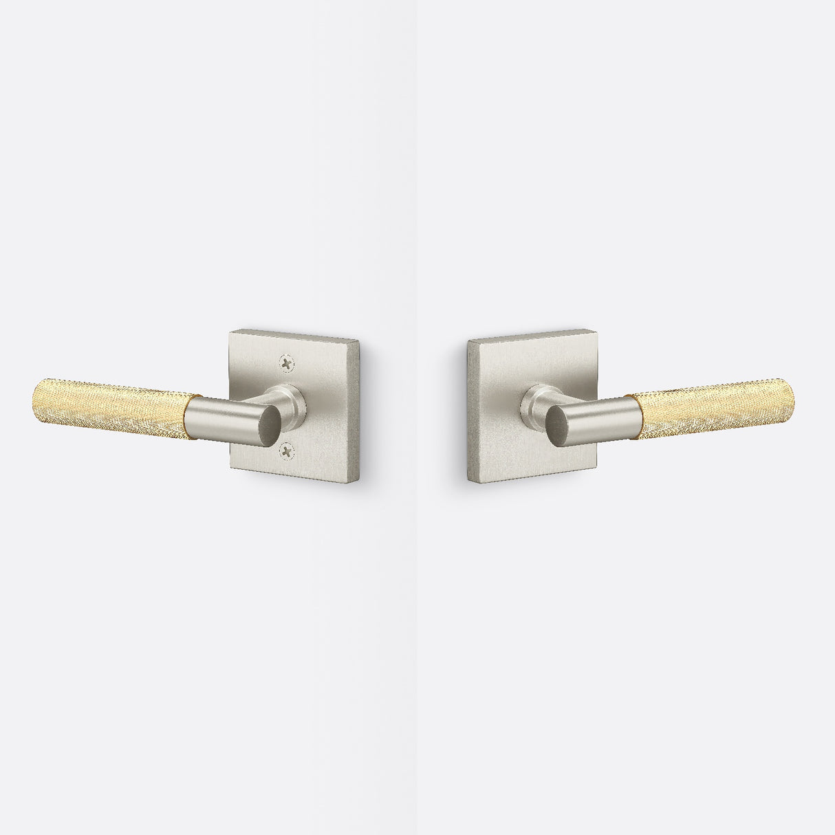 Sure-Loc AP101-SQ 15 GRIP-KN SB satin nickel / satin brass passage door lever