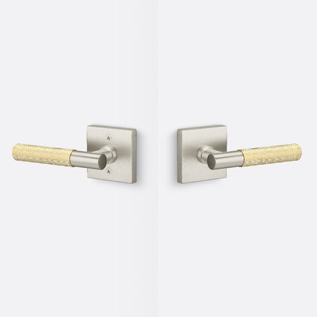Sure-Loc AP101-SQ 15 GRIP-KN SB satin nickel / satin brass passage door lever