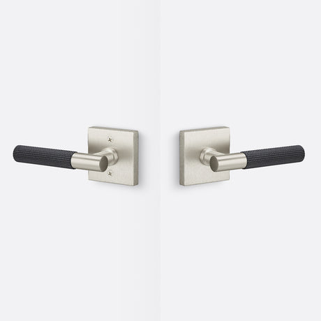 Sure-Loc AP101-SQ 15 GRIP-SKN FBL satin nickel / flat black passage door lever