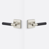 Sure-Loc AP101-SQ 15 GRIP-SKN FBL satin nickel / flat black passage door lever