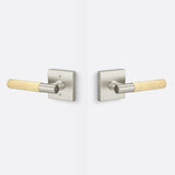 Sure-Loc AP101-SQ 15 GRIP-SKN SB satin nickel / satin brass passage door lever