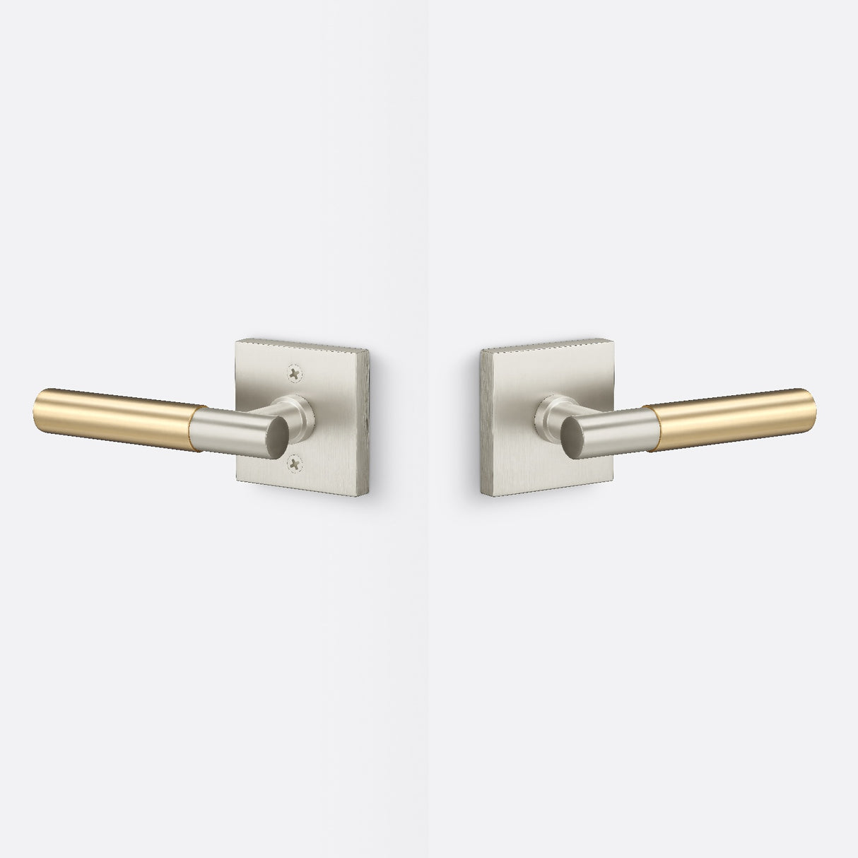 Sure-Loc AP101-SQ 15 GRIP-SM SB satin nickel / satin brass passage door lever