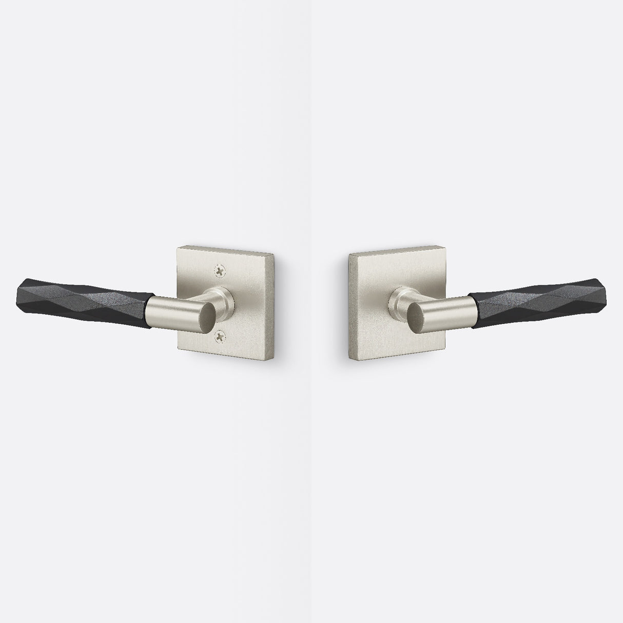 Sure-Loc AP101-SQ 15 GRIP-VT FBL satin nickel / flat black passage door lever