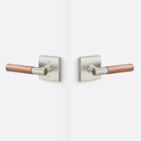 Sure-Loc AP101-SQ 15 GRIP-WN satin nickel / walnut passage door lever