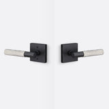 Sure-Loc AP101-SQ FBL GRIP-KN 15 flat black / satin nickel passage door lever