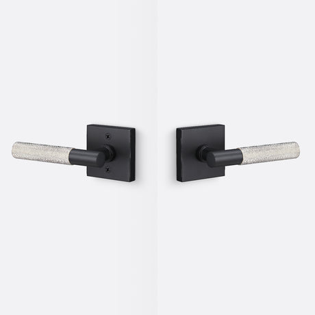 Sure-Loc AP101-SQ FBL GRIP-KN 15 flat black / satin nickel passage door lever