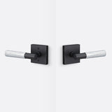 Sure-Loc AP101-SQ FBL GRIP-KN 26 flat black / polished chrome passage door lever