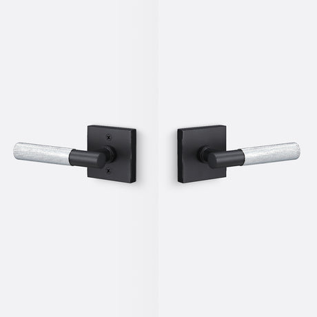 Sure-Loc AP101-SQ FBL GRIP-KN 26 flat black / polished chrome passage door lever