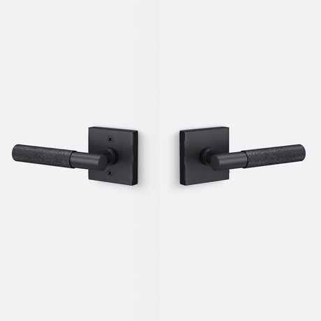 Sure-Loc AP101-SQ FBL GRIP-KN FBL flat black passage door lever