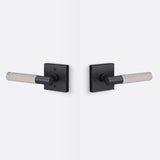 Sure-Loc AP101-SQ FBL GRIP-SKN 15 flat black / satin nickel passage door lever