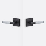 Sure-Loc AP101-SQ FBL GRIP-SKN 26 flat black / polished chrome passage door lever