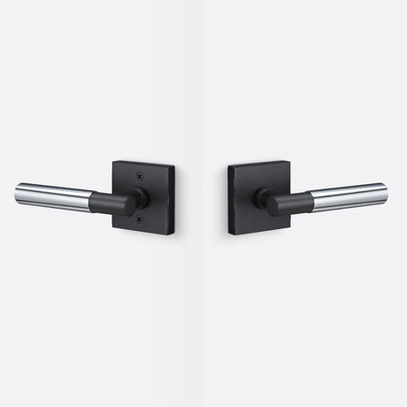 Sure-Loc AP101-SQ FBL GRIP-SM 26 flat black / polished chrome passage door lever