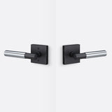 Sure-Loc AP101-SQ FBL GRIP-SM 26 flat black / polished chrome passage door lever