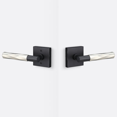 Sure-Loc AP101-SQ FBL GRIP-VT 15 flat black / satin nickel passage door lever