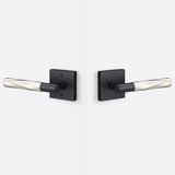 Sure-Loc AP101-SQ FBL GRIP-VT 15 flat black / satin nickel passage door lever