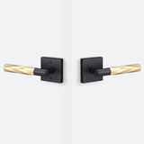 Sure-Loc AP101-SQ FBL GRIP-VT SB flat black / satin brass passage door lever
