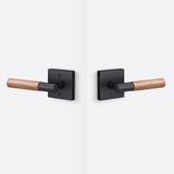 Sure-Loc AP101-SQ FBL GRIP-WN flat black / walnut passage door lever