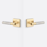 Sure-Loc AP101-SQ SB GRIP-KN 15 satin brass / satin nickel passage door lever