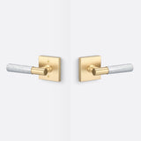 Sure-Loc AP101-SQ SB GRIP-KN 26 satin brass / polished chrome passage door lever