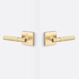Sure-Loc AP101-SQ SB GRIP-KN SB satin brass passage door lever