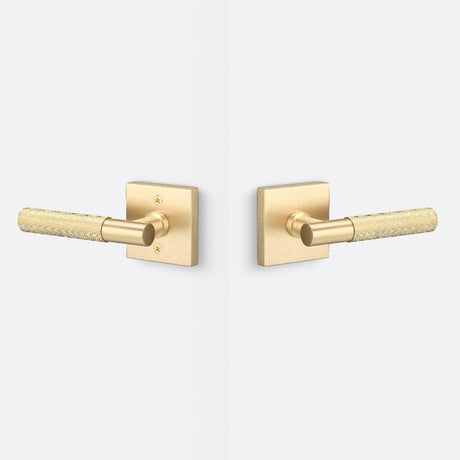 Sure-Loc AP101-SQ SB GRIP-KN SB satin brass passage door lever