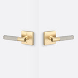 Sure-Loc AP101-SQ SB GRIP-SKN 15 satin brass / satin nickel passage door lever