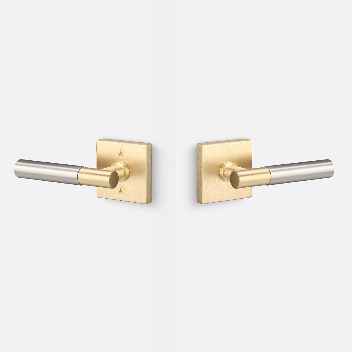 Sure-Loc AP101-SQ SB GRIP-SM 15 satin brass / satin nickel passage door lever