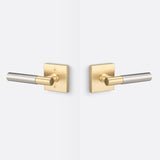 Sure-Loc AP101-SQ SB GRIP-SM 15 satin brass / satin nickel passage door lever