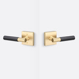 Sure-Loc AP101-SQ SB GRIP-SM 26 satin brass / polished chrome passage door lever