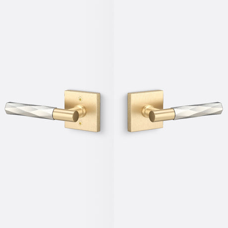 Sure-Loc AP101-SQ SB GRIP-VT 15 satin brass / satin nickel passage door lever