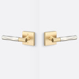 Sure-Loc AP101-SQ SB GRIP-VT 15 satin brass / satin nickel passage door lever
