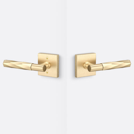 Sure-Loc AP101-SQ SB GRIP-VT SB satin brass passage door lever