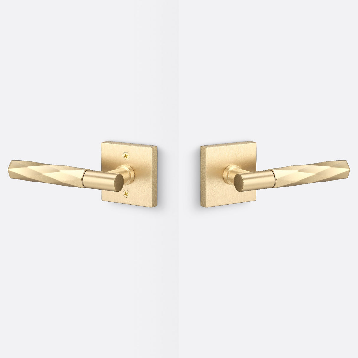 Sure-Loc AP101-SQ SB GRIP-VT SB satin brass passage door lever