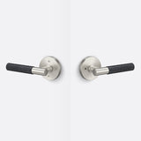 Sure-Loc AP102-RD 15 GRIP-KN FBL satin nickel / flat black privacy door lever