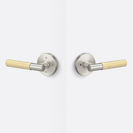 Sure-Loc AP102-RD 15 GRIP-KN SB satin nickel / satin brass privacy door lever