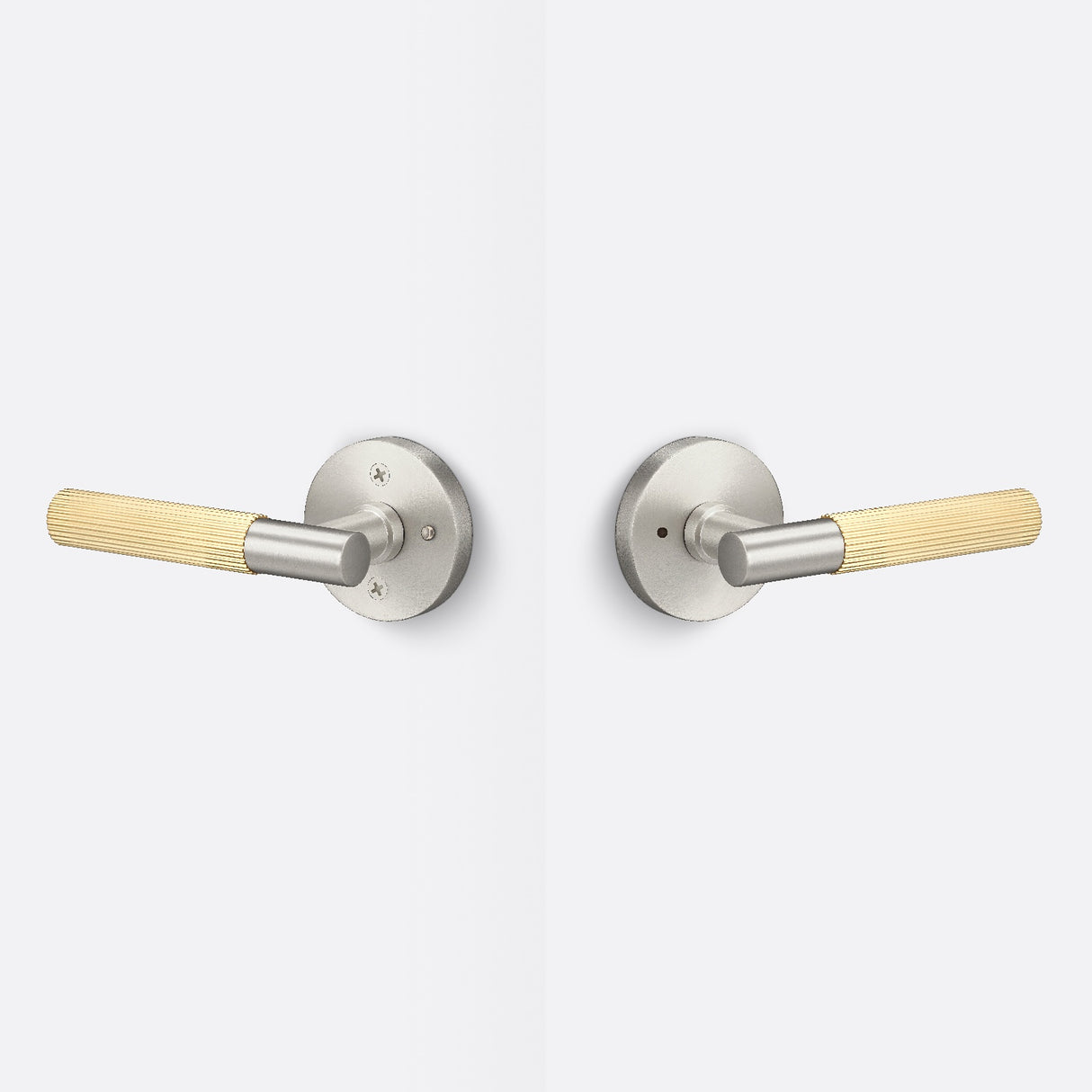 Sure-Loc AP102-RD 15 GRIP-SKN SB satin nickel / satin brass privacy door lever
