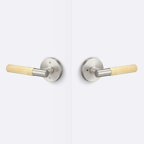 Sure-Loc AP102-RD 15 GRIP-SKN SB satin nickel / satin brass privacy door lever