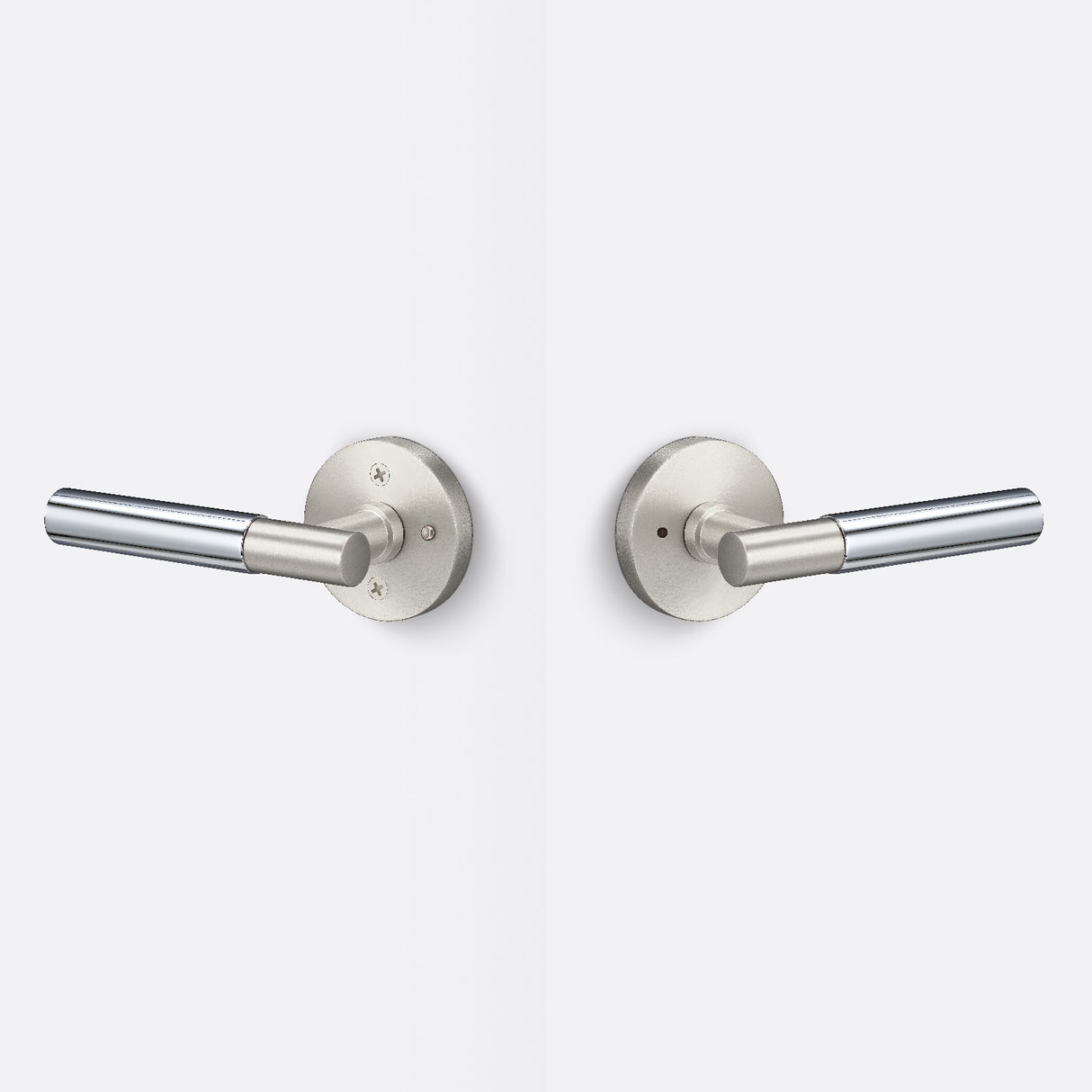Sure-Loc AP102-RD 15 GRIP-SM 26 satin nickel / polished chrome privacy door lever