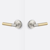 Sure-Loc AP102-RD 15 GRIP-SM FBL satin nickel / flat black privacy door lever