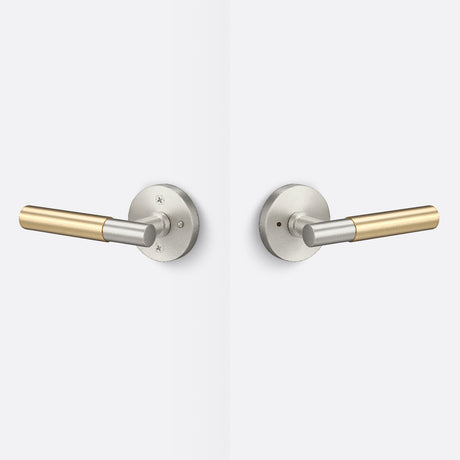 Sure-Loc AP102-RD 15 GRIP-SM FBL satin nickel / flat black privacy door lever