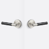 Sure-Loc AP102-RD 15 GRIP-VT FBL satin nickel / flat black privacy door lever