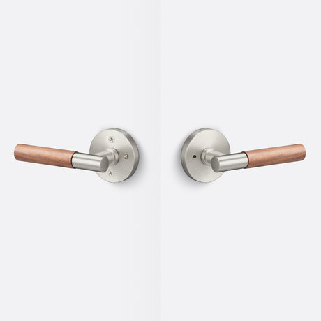 Sure-Loc AP102-RD 15 GRIP-WN satin nickel / walnut privacy door lever
