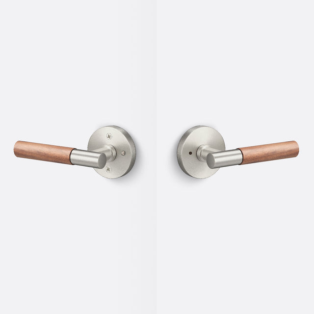 Sure-Loc AP102-RD 15 GRIP-WN satin nickel / walnut privacy door lever