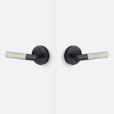 Sure-Loc AP102-RD FBL GRIP-KN 15 flat black / satin nickel privacy door lever