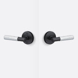 Sure-Loc AP102-RD FBL GRIP-KN 26 flat black / polished chrome privacy door lever
