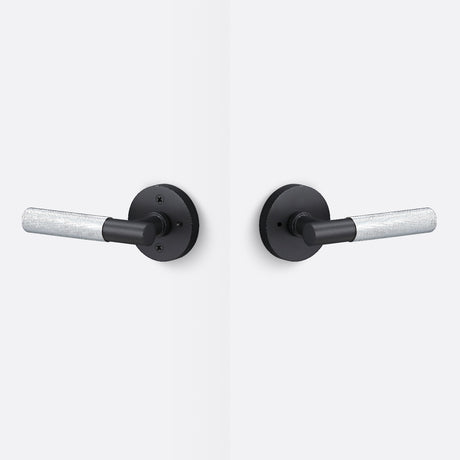 Sure-Loc AP102-RD FBL GRIP-KN 26 flat black / polished chrome privacy door lever