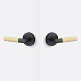 Sure-Loc AP102-RD FBL GRIP-KN SB flat black / satin brass privacy door lever