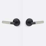 Sure-Loc AP102-RD FBL GRIP-SKN 15 flat black / satin nickel privacy door lever