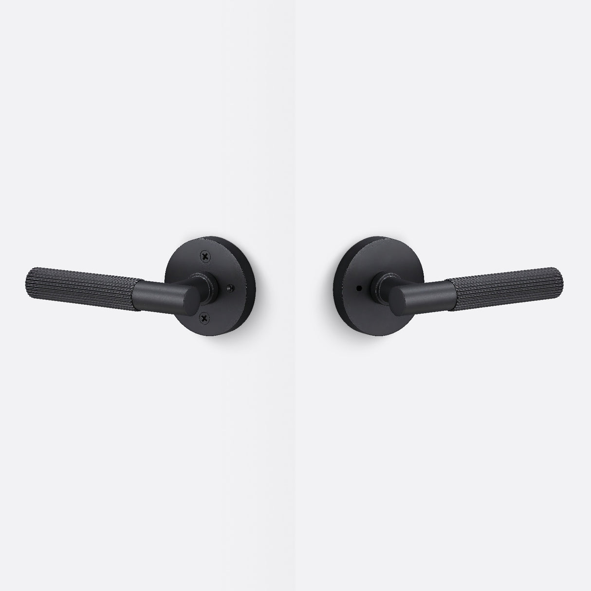 Sure-Loc AP102-RD FBL GRIP-SKN FBL flat black privacy door lever