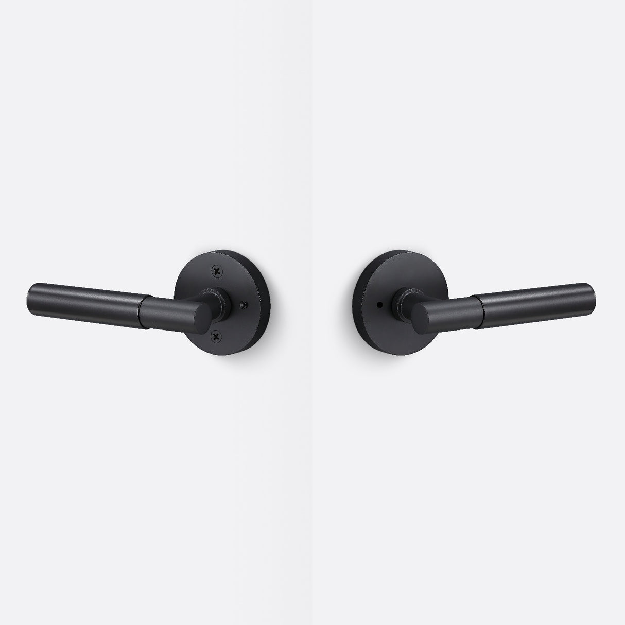 Sure-Loc AP102-RD FBL GRIP-SM 26 flat black / polished chrome privacy door lever